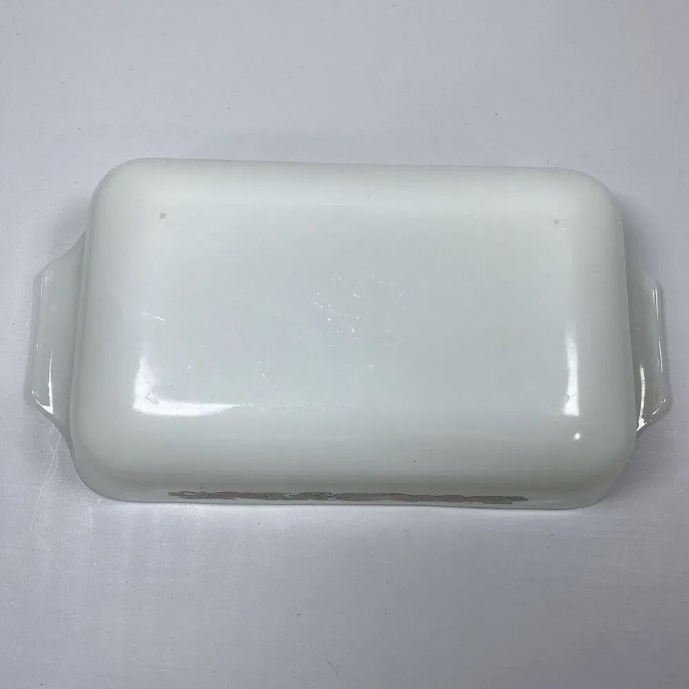 VTG Anchor Hocking Fire King Vegetable Fruit Pattern 1‎ qt. Loaf/Casserole Dish - Picture 8 of 9